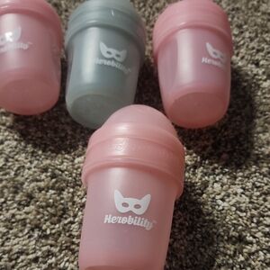 Pink and Gray Infant Bottles